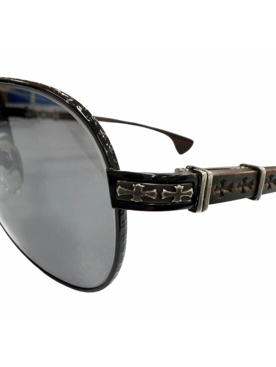 Chrome Hearts the Beasti Wood 925 CH Cross Temple Sunglasses Black Brown main image 15